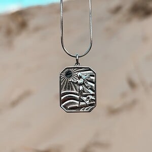 Oceaan Surfgirl Ketting Zilver - Laguna Treasures