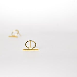 Oorstekers - ANNE - verguld zilver