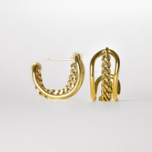 Oorstekers - DANCE BATTLE - verguld zilver
