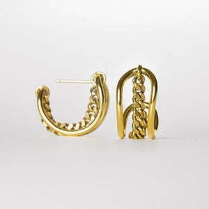 Oorstekers - DANCE BATTLE - verguld zilver