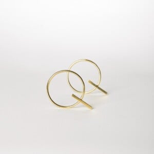Oorstekers - GITTE - verguld zilver