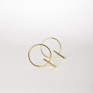Oorstekers - GITTE - verguld zilver