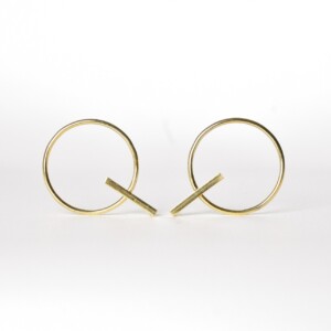 Oorstekers - GITTE - verguld zilver