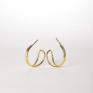 Oorstekers - SWIRL (large) - verguld zilver