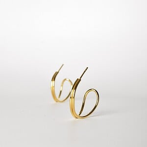 Oorstekers - SWIRL (large) - verguld zilver