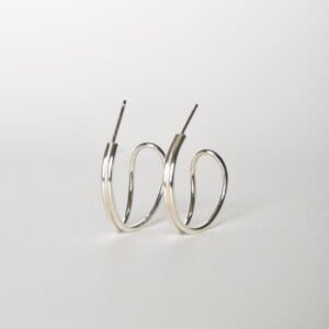 Oorstekers - SWIRL (large) - zilver