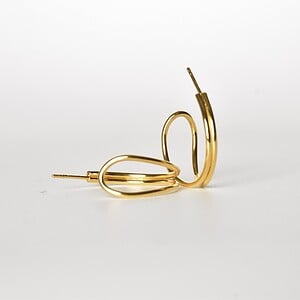 Oorstekers - SWIRL (small) - verguld zilver