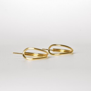 Oorstekers - SWIRL (small) - verguld zilver