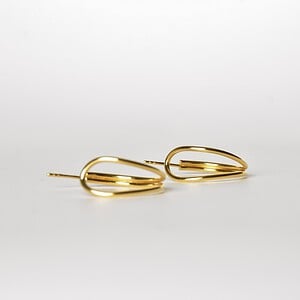 Oorstekers - SWIRL (small) - verguld zilver