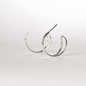 Oorstekers - SWIRL (small) - zilver
