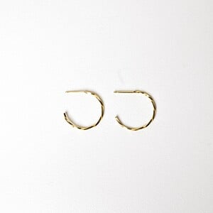 Oorstekers - TWIST - verguld zilver