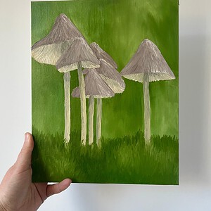 "Paddenstoelen" - original artwork in oil paint