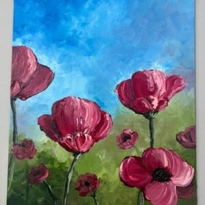 Schilderij "Poppy" - origineel kunstwerk in olieverf