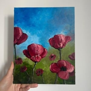 Schilderij "Poppy" - origineel kunstwerk in olieverf