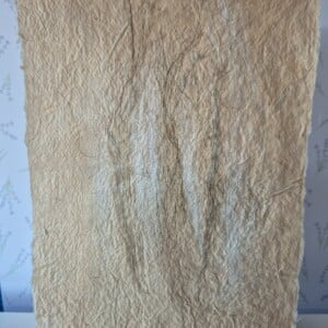Poster gemaakt van handgeschept papier met bamboe en hennep (inclusief passe-partout)
