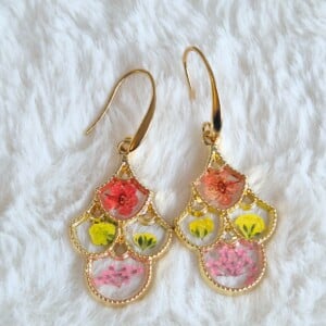 Resin veel kleurcombinaties oorbellen