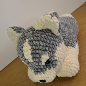 Schattige gehaakte Husky! : zacht velvet yarn