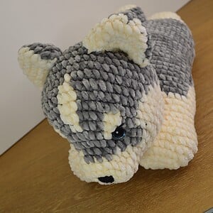 Schattige gehaakte Husky! : zacht velvet yarn