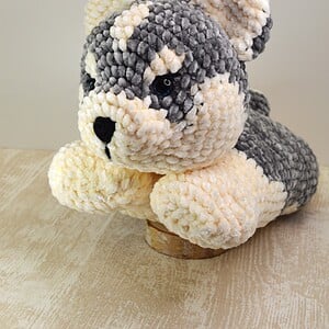Schattige gehaakte Husky! : zacht velvet yarn
