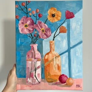 Schilderij “Here comes the sun” - origineel kunstwerk van olieverf