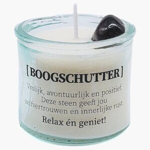 Sterrenbeeld kaars met edelsteen - Boogschutter 5cm