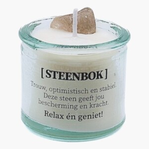 Sterrenbeeld kaars met edelsteen - Steenbok 5cm