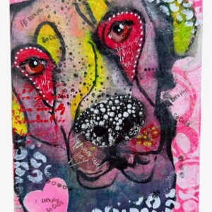 Unieke Mixed Media Notitieboek - Handgemaakt & One of a Kind, Sweet dog