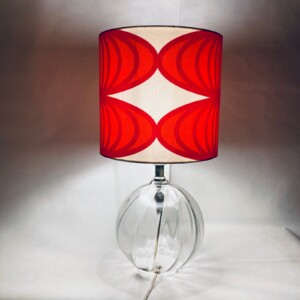 Vintage ikea lampenkap en lampenvoet van glas