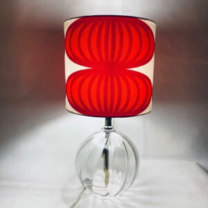 Vintage ikea lampenkap en lampenvoet van glas