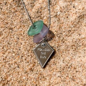 Zeeglas Follow The Sun Ketting Zilver