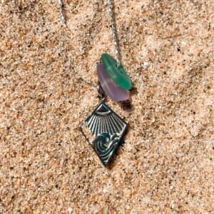 Zeeglas Follow The Sun Ketting Zilver