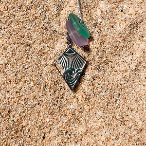 Zeeglas Follow The Sun Ketting Zilver - Laguna Treasures