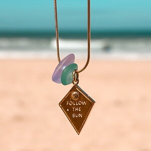 Zeeglas Follow The Sun ketting Goud - Laguna Tresures