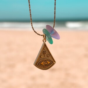 Zeeglas Ocean Eye Ketting Goud
