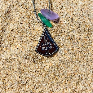 Zeeglas Ocean Eye Ketting Zilver - Laguna Treasures