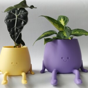 Zittende Lachende Plantenpot met Knieën Maat XL