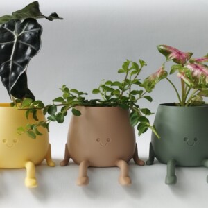 Zittende Lachende Plantenpot met Knieën Maat XL