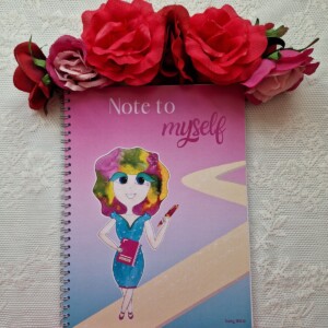 Datumloze Agenda/ Planner 19*25 cm ringband; Note to myself, jouw woorden, jouw pad