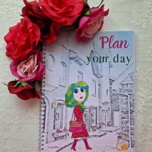 Datumloze Agenda/ Planner 19*25 cm ringband; Plan your day, zet je stappen, bepaal je koers