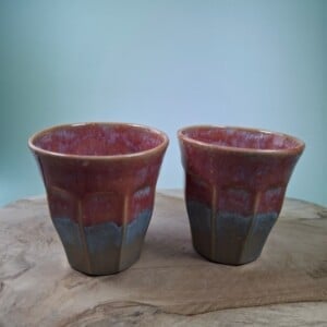 2 keramiek koffiebekers Red Dream Small