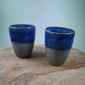 2 keramiek koffiebekers Blue Dream