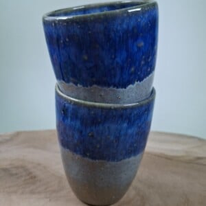 2 keramiek koffiebekers Blue Dream