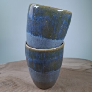 2 keramiek koffiebekers Light Blue