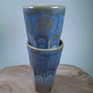 2 keramiek koffiebekers Light Blue Large