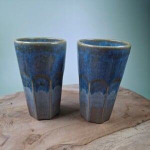 2 keramiek koffiebekers Light Blue Large
