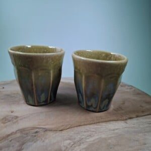 2 keramiek koffiebekers Yellow Small