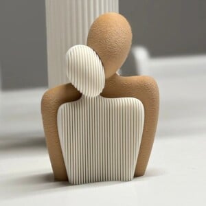 3D-geprint beeldje koppel - Combineerbare Kleuren