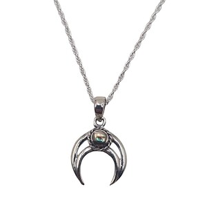 Abalone schelp ketting en hanger 925 sterling zilver