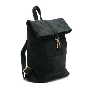 Beocca - Leren rugzak Cleo zwart - 14" laptoptas
