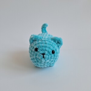 Gehaakte knuffel 'Blue cat'